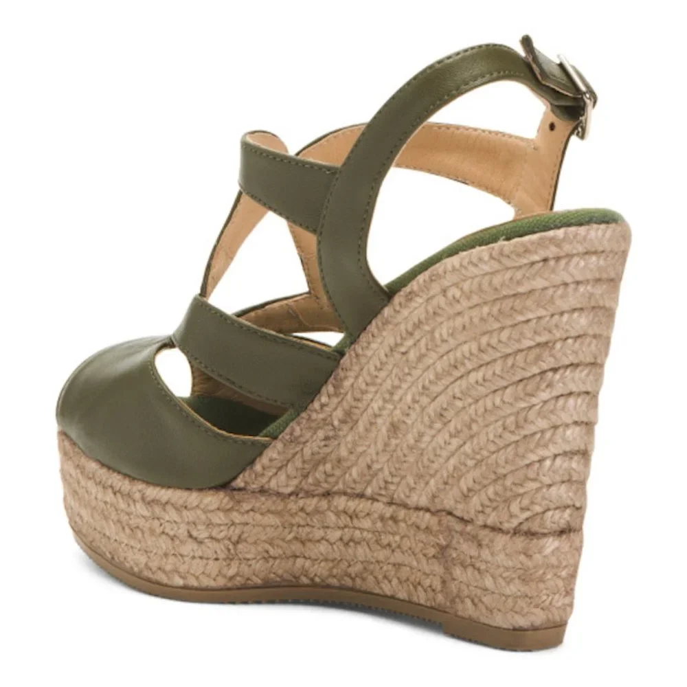 Kanna Leather Wedge Sandal